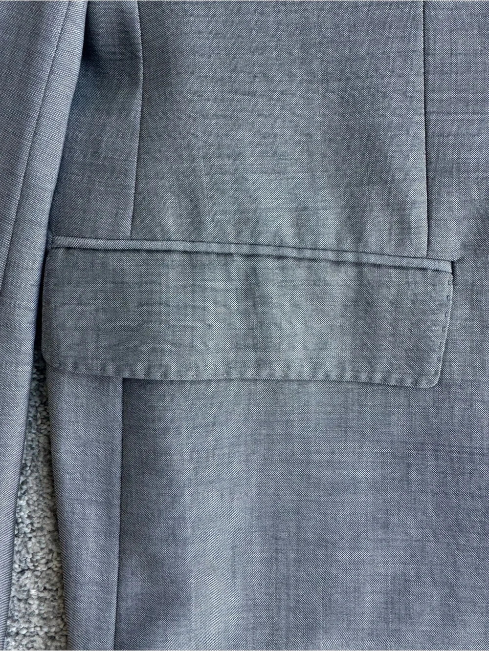 Hugo Boss BOSS The James3 Sharp5 Gray Virgin Wool 2 Button Blazer 40R Like New